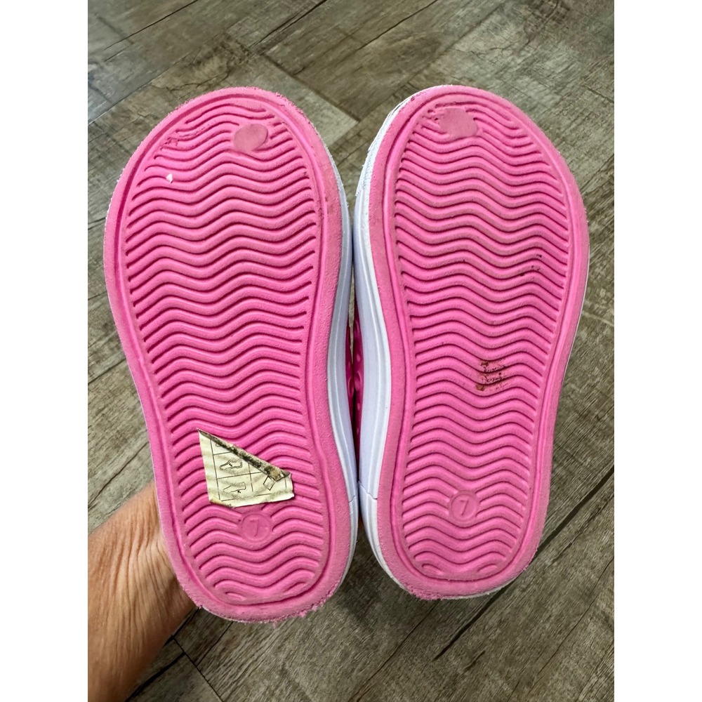 Skechers Foamies Kids Pink Unicorn Rainbow Heart Slip On Water Shoes Size 7 - Picture 5 of 5